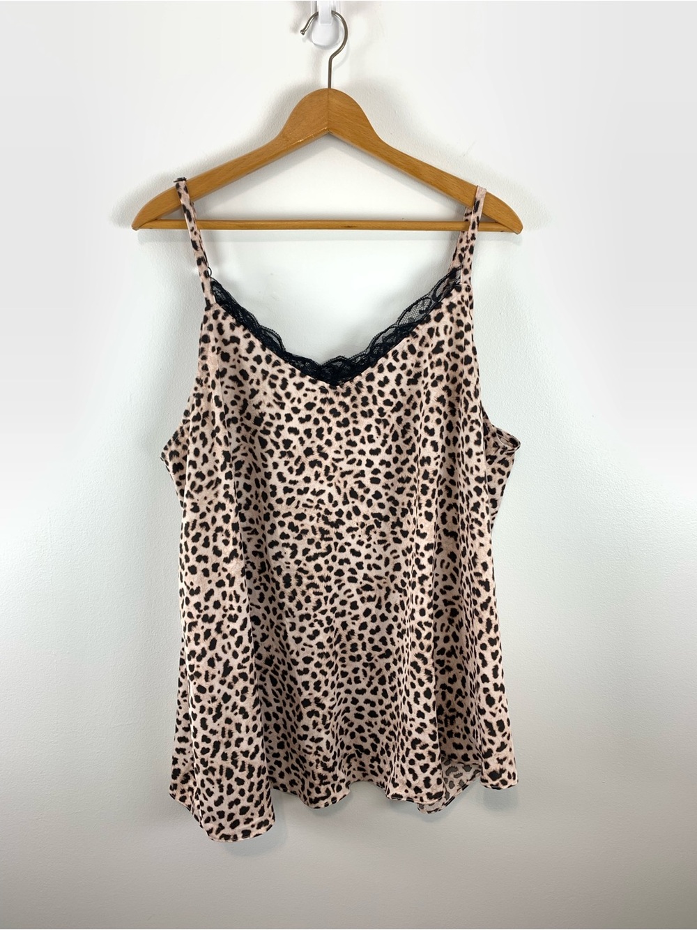 Torrid Animal Print Satin Lace Trim Tank Top Plus Size 3
